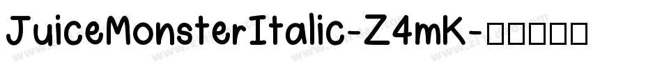 JuiceMonsterItalic-Z4mK字体转换