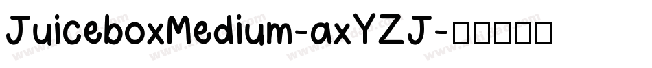 JuiceboxMedium-axYZJ字体转换