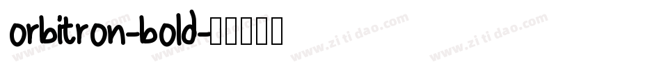 orbitron-bold字体转换