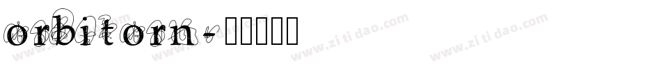orbitorn字体转换