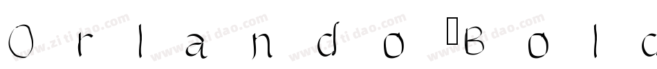Orlando_Bold字体转换