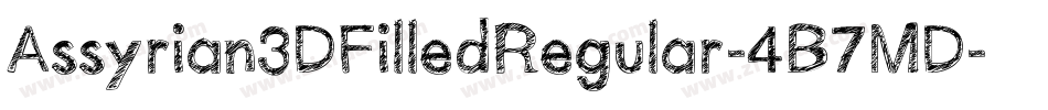 Assyrian3DFilledRegular-4B7MD字体转换