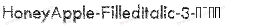 HoneyApple-FilledItalic-3字体转换