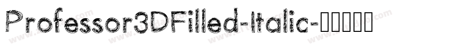 Professor3DFilled-Italic字体转换