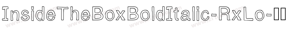InsideTheBoxBoldItalic-RxLo字体转换