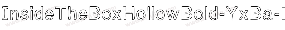 InsideTheBoxHollowBold-YxBa字体转换