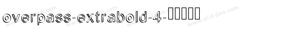 overpass-extrabold-4字体转换