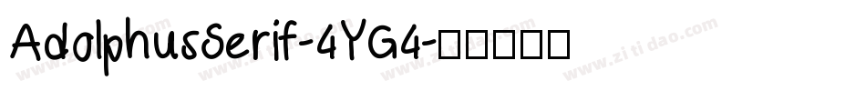 AdolphusSerif-4YG4字体转换