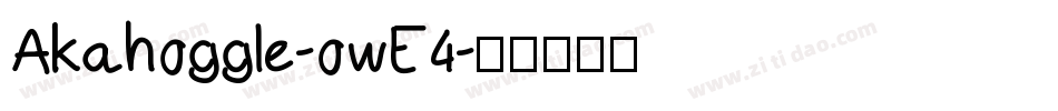 Akahoggle-owE4字体转换
