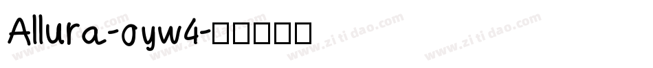 Allura-oyw4字体转换