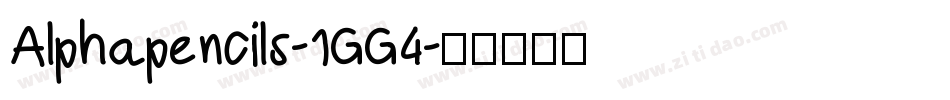 Alphapencils-1GG4字体转换