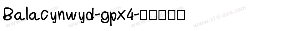 Balacynwyd-gpx4字体转换