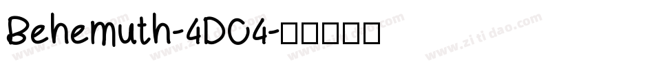 Behemuth-4DO4字体转换
