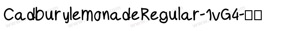 CadburylemonadeRegular-1vG4字体转换