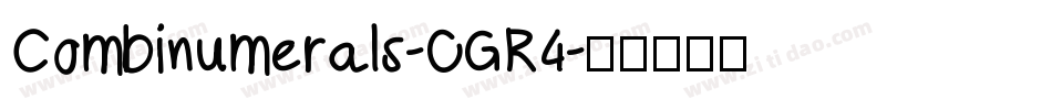 Combinumerals-OGR4字体转换
