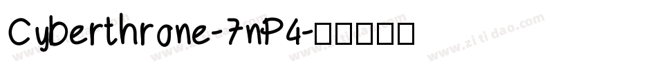 Cyberthrone-7nP4字体转换