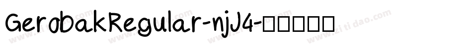 GerobakRegular-njJ4字体转换