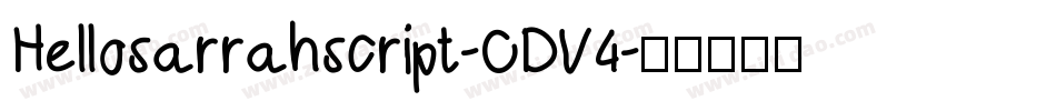 Hellosarrahscript-ODV4字体转换