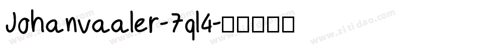 Johanvaaler-7ql4字体转换