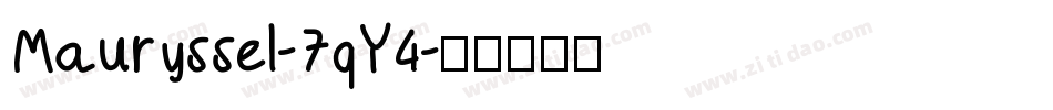 Mauryssel-7qY4字体转换