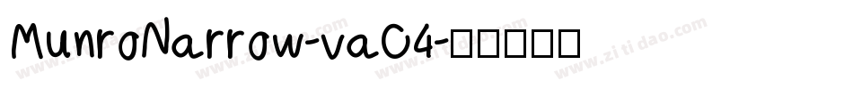 MunroNarrow-vaO4字体转换