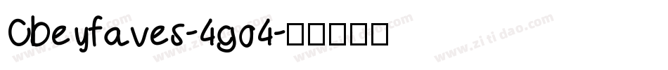 Obeyfaves-4go4字体转换