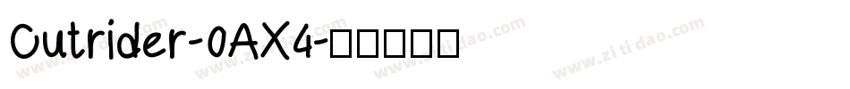 Outrider-0AX4字体转换