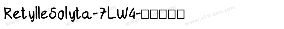 RetylleSolyta-7LW4字体转换