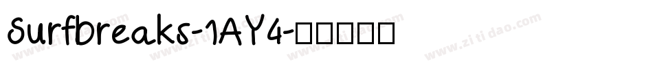 Surfbreaks-1AY4字体转换