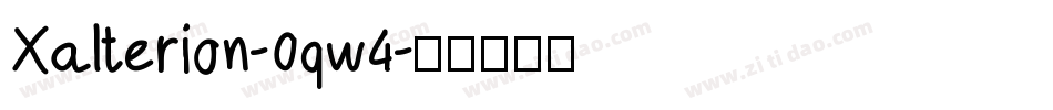 Xalterion-0qw4字体转换