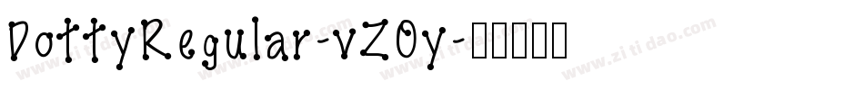 DottyRegular-vZOy字体转换
