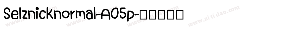 Selznicknormal-A05p字体转换