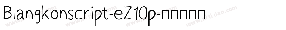 Blangkonscript-eZ10p字体转换