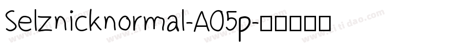 Selznicknormal-A05p字体转换