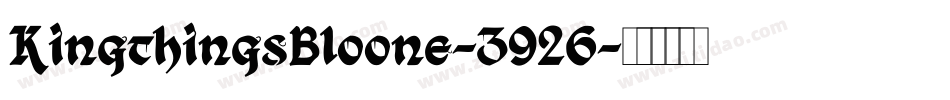 KingthingsBloone-3926字体转换