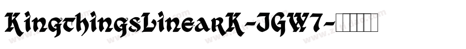 KingthingsLinearK-JGW7字体转换