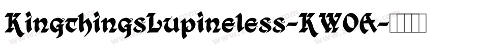 KingthingsLupineless-KWOA字体转换