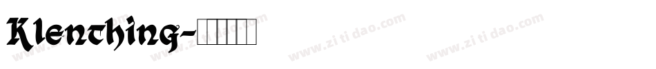 Klenthing字体转换