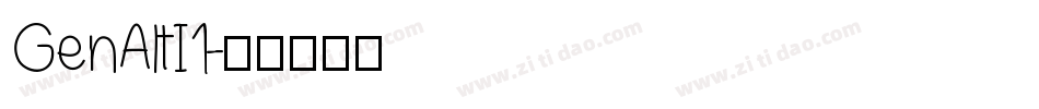 GenAltI1字体转换