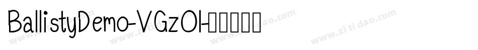 BallistyDemo-VGzOl字体转换
