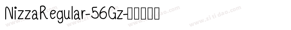NizzaRegular-56Gz字体转换