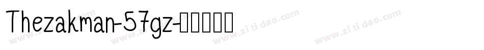 Thezakman-57gz字体转换
