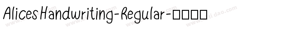AlicesHandwriting-Regular字体转换