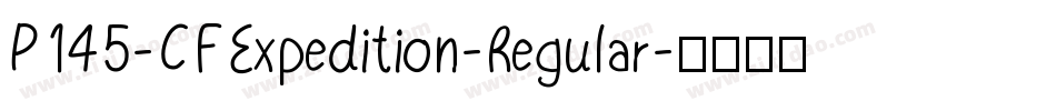 P145-CFExpedition-Regular字体转换