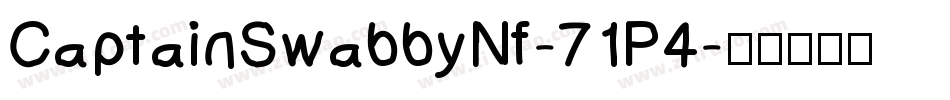 CaptainSwabbyNf-71P4字体转换