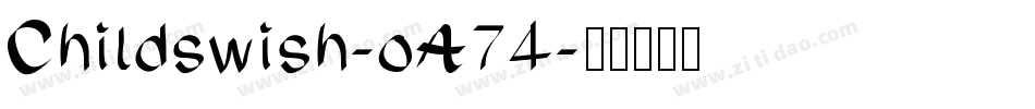 Childswish-oA74字体转换