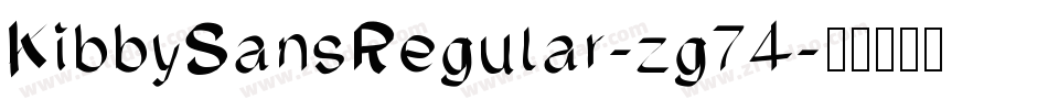 KibbySansRegular-zg74字体转换