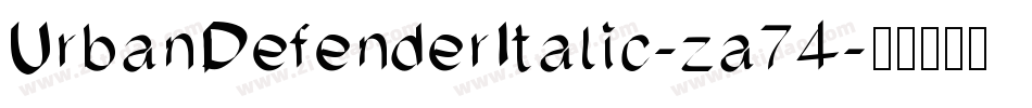 UrbanDefenderItalic-za74字体转换