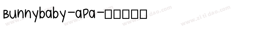 Bunnybaby-aPa字体转换