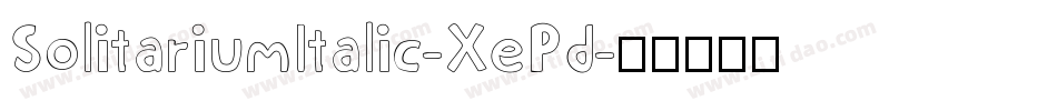 SolitariumItalic-XePd字体转换